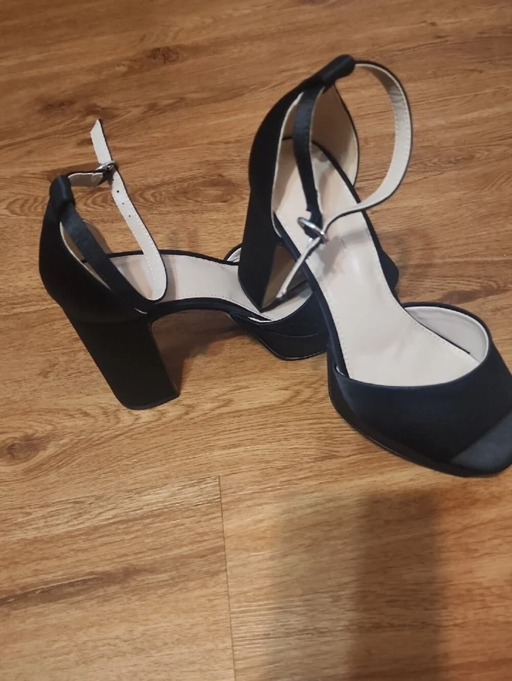 Classic Black Ankle-Strap Platform Sandals